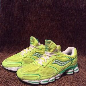 Saucony Gris Women Propel Lime Green Run Sz 10